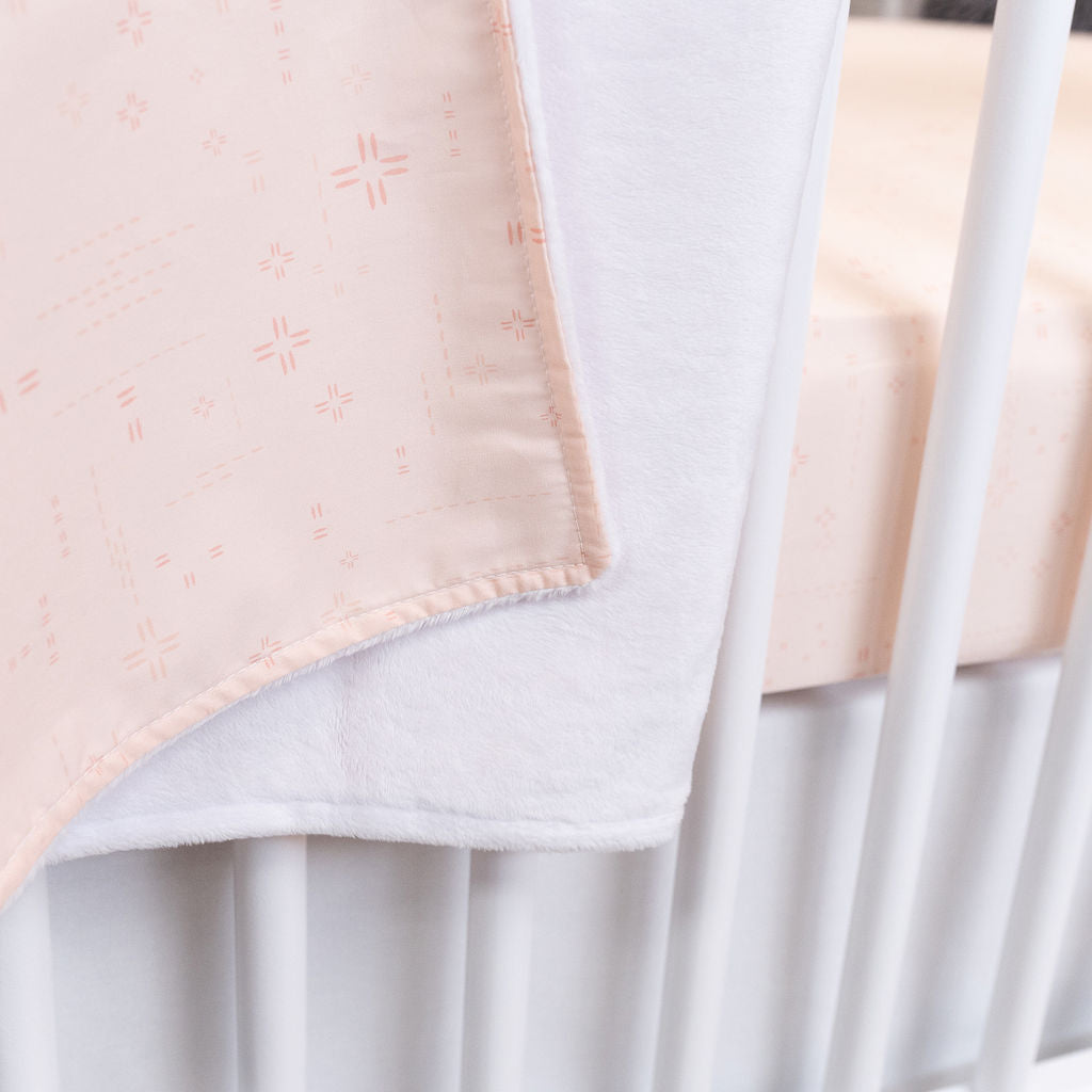 Sunday Stroll - Baby Blanket - Crossroads & Dashes in Pink - Olli+Lime